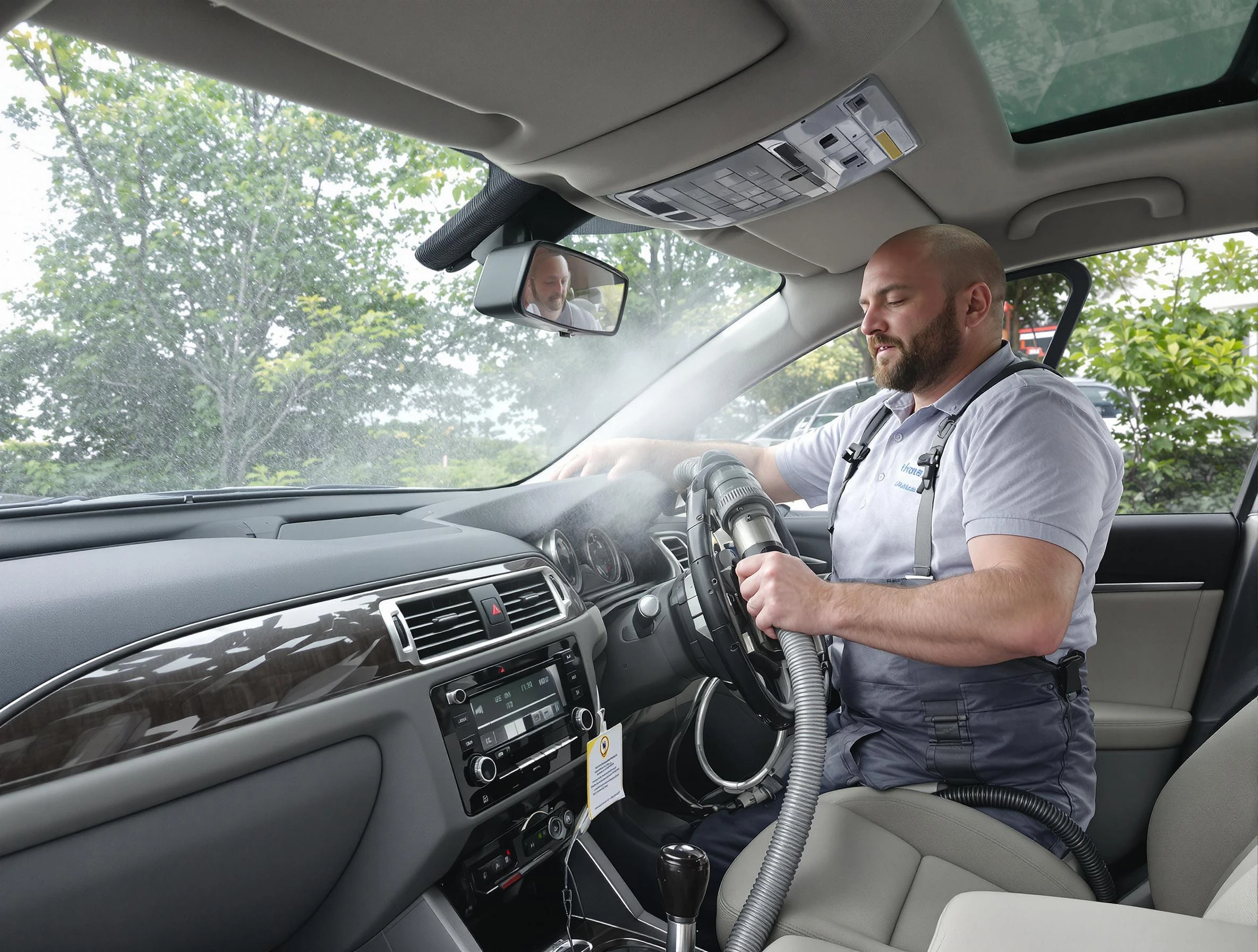 Bethel Park Air Duct Cleaning specialist performing professional car duct cleaning in Bethel Park